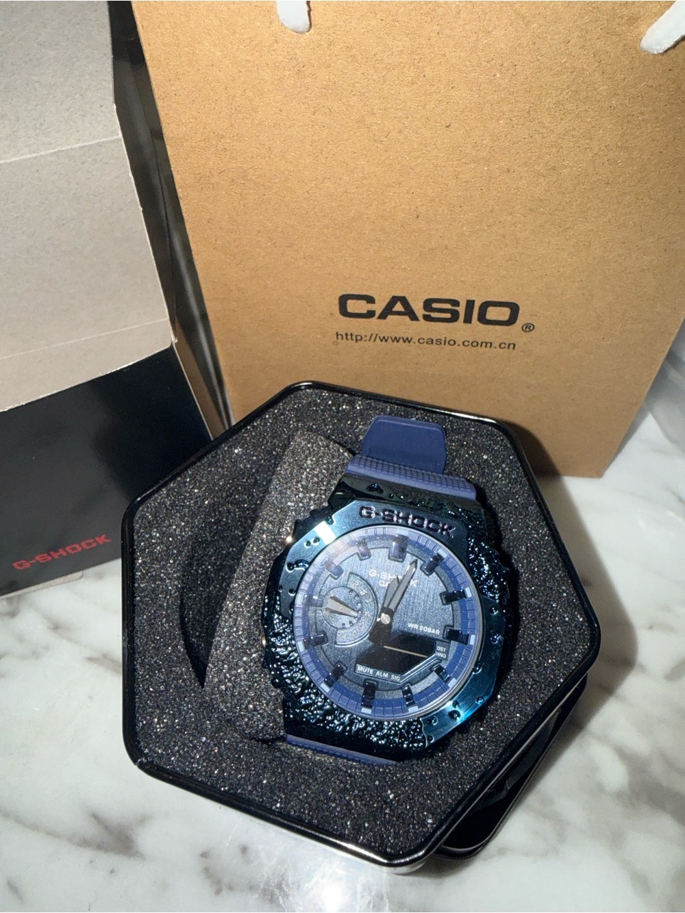 G-Shock Teal Blue Metallic Digital-Analog Watch